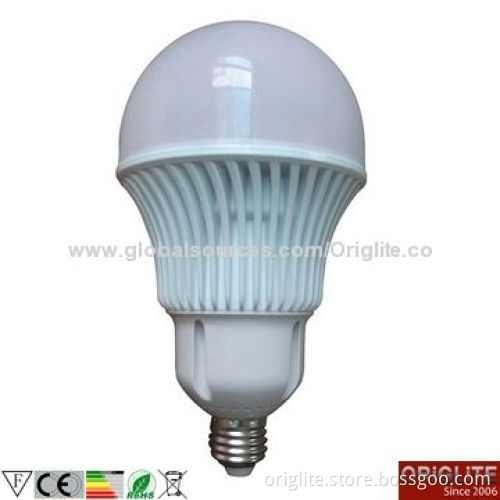 LED bulb lamp, 12W,85-245VAC, Samsung Chip, SMD LED, aluminum heat sink highly polished, E27,90lm/w